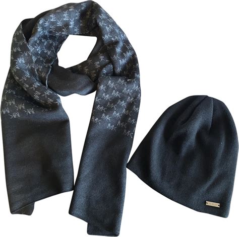 michael kors head scarf|michael kors beanie and scarf.